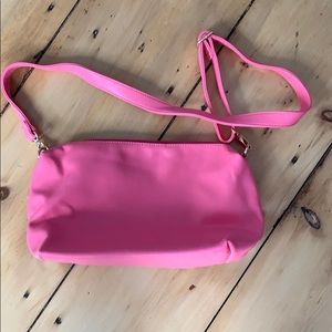 HOT PINK MOSHION FAUX LEATHER PURSE
